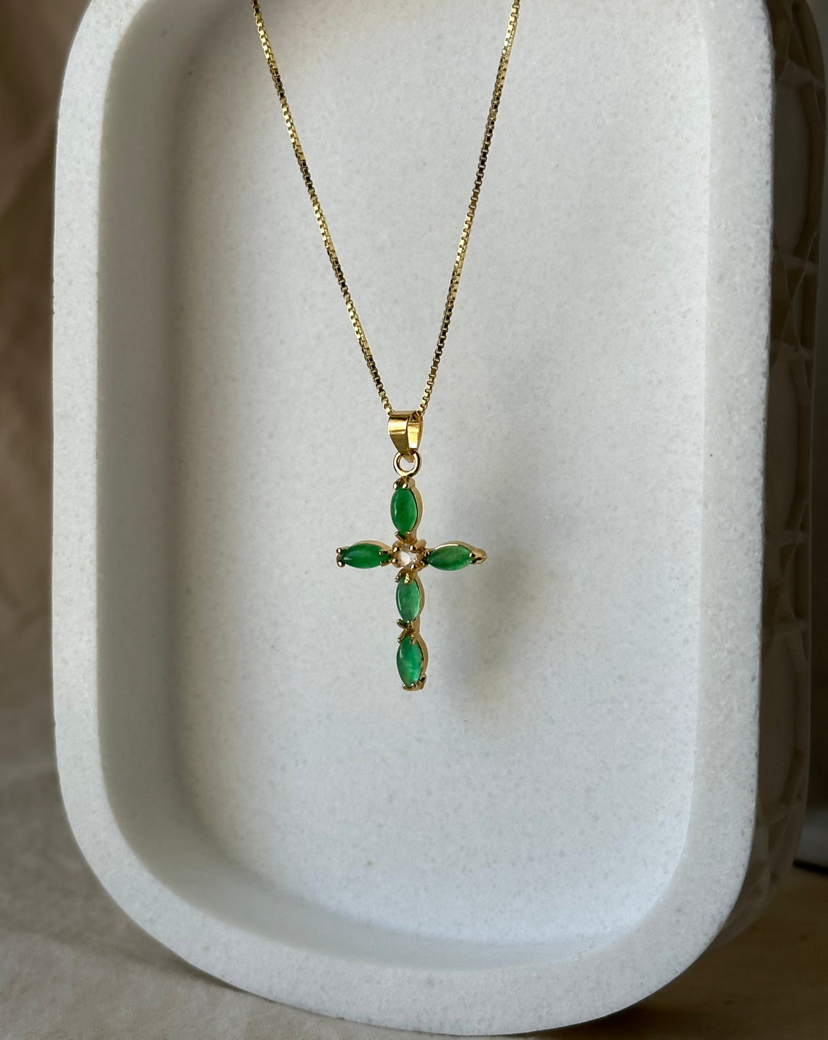 Jade Cross Pendant